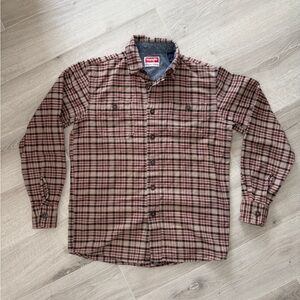 Wrangler Premium Quality Flannel Shirt Mens Small Plaid Western